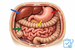 Abdominal cavity with intestines