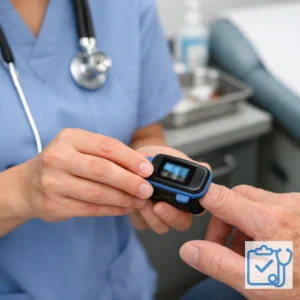 Pulse oximeter on finger